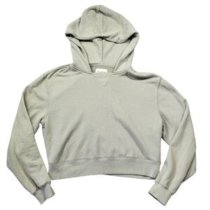 Abercrombie & Fitch Soft A&F Cropped Sunday Hoodie Sage Green